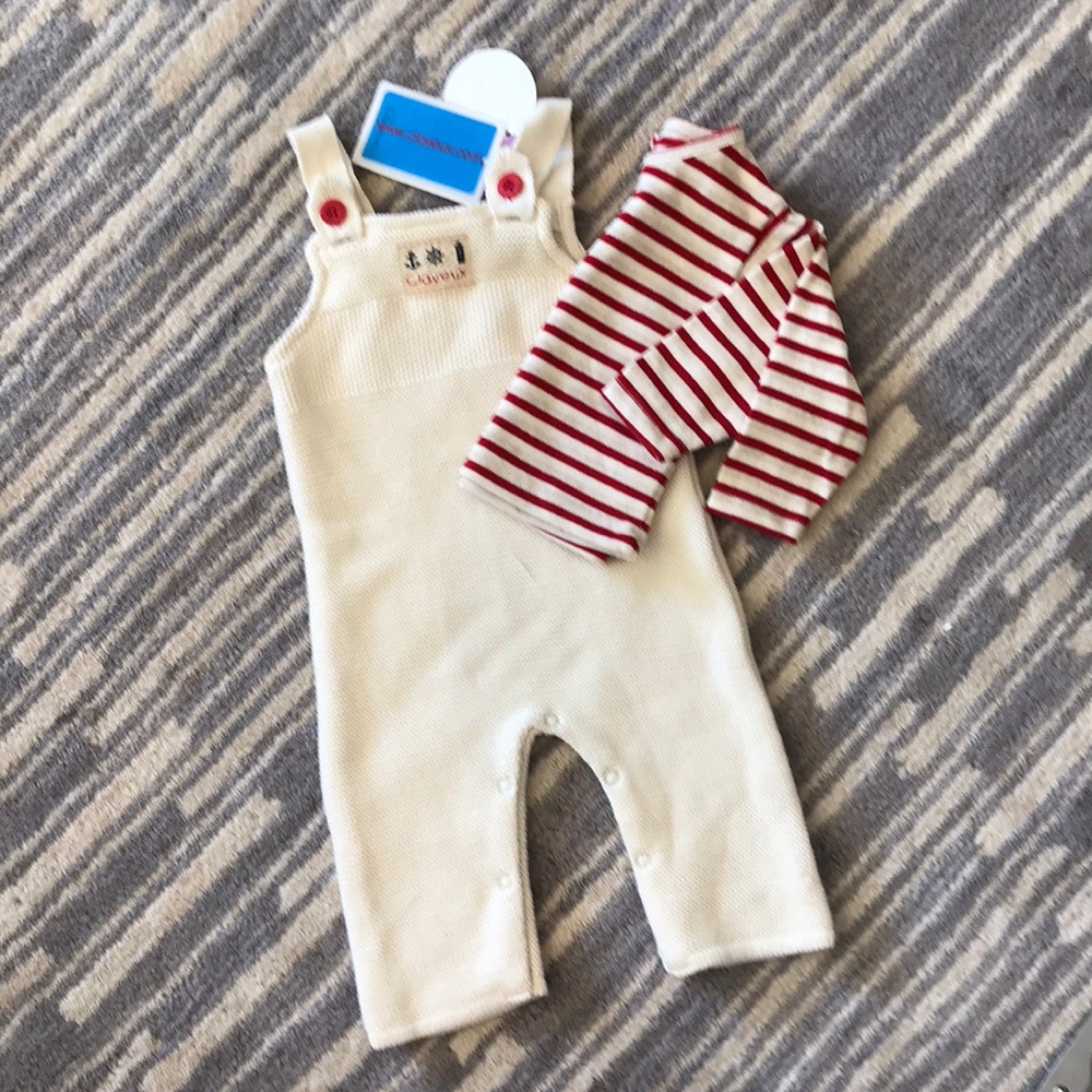 Boy or Girl knit romper with shirt